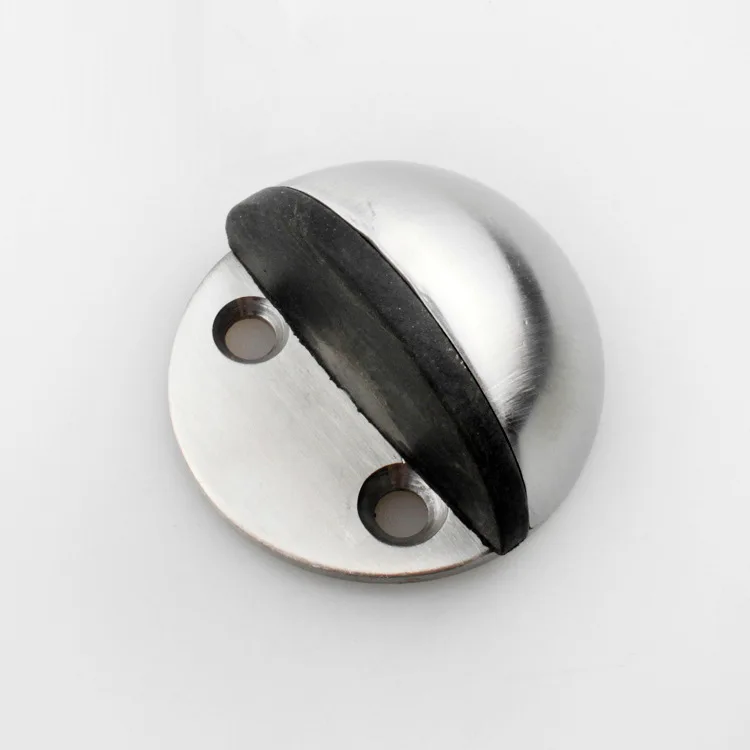 Door Stops Stainless Steel Rubber Magnetic Door Stopper Non Punching Sticker Hidden Door Holders Floor Mounted Nail-free