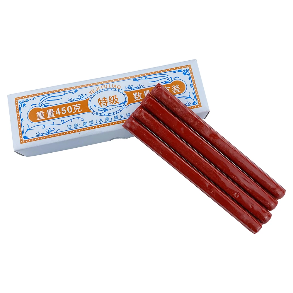 Premium Red Sealing Wax Sticks, 12Pcs/Box 450g, Jewelry Micro-Setting Fixing Wax for Goldsmith, Stone Setting, Engraving, Craft