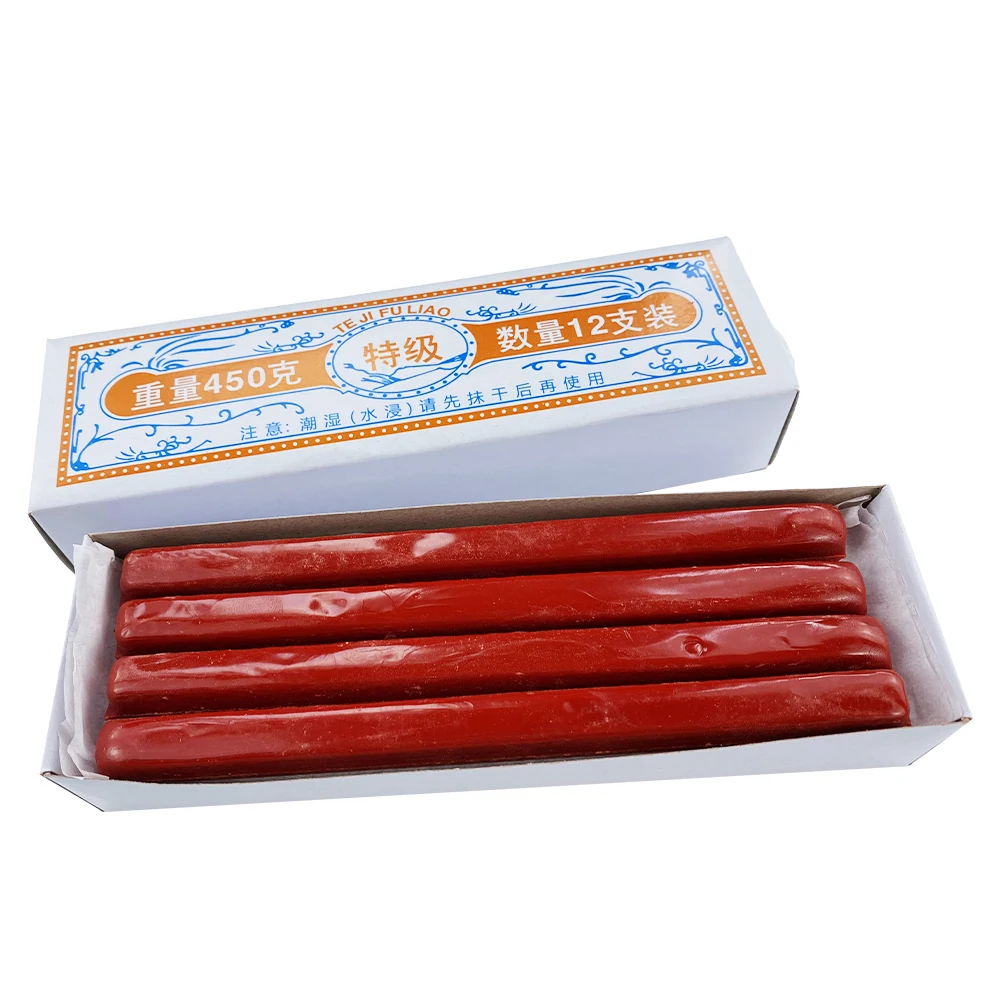 Premium Red Sealing Wax Sticks, 12Pcs/Box 450g, Jewelry Micro-Setting Fixing Wax for Goldsmith, Stone Setting, Engraving, Craft