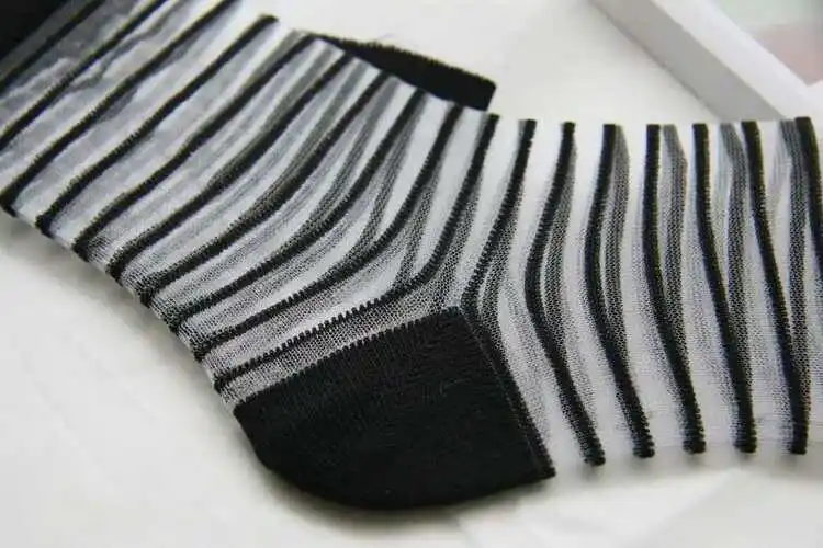 5 Pairs Women Ladies Socks Fashion Sheer Mesh Glass Silk Socks Ultrathin Transparent Crystal Lace Fabulous Elastic Summer Ankle