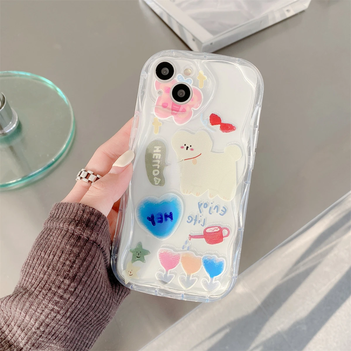 Curly Cat Fundas for Samsung S24 Ultra S23 Plus FE Galaxy A55 A54 A35 A53 A31 A03 A34 A53 A52 A32 A14 A15 A25 A24 A23 A04 Case