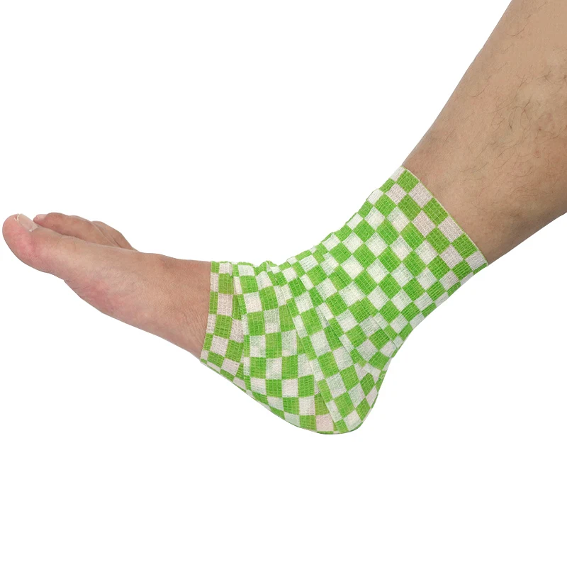 Sports Printed Elastic Adhesive Bandage Athletic Tape Colorful Self Wrap Tape for Tattoo Finger Joint Decoration Pet First Aid