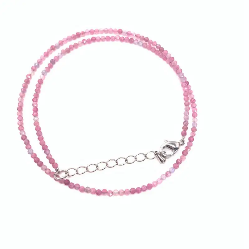 Natural Stone Lapis Lazuli Olivine Tourmaline 2mm Round Section Mini Necklaces Bracelet Are Suitable for Men and Women Gifts