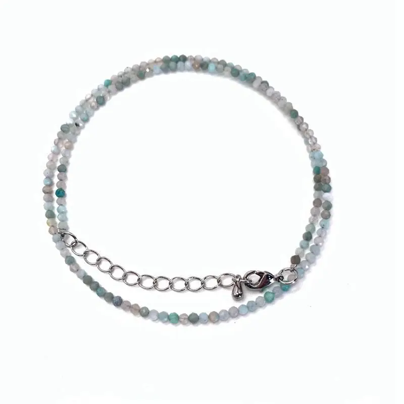 Natural Stone Lapis Lazuli Olivine Tourmaline 2mm Round Section Mini Necklaces Bracelet Are Suitable for Men and Women Gifts