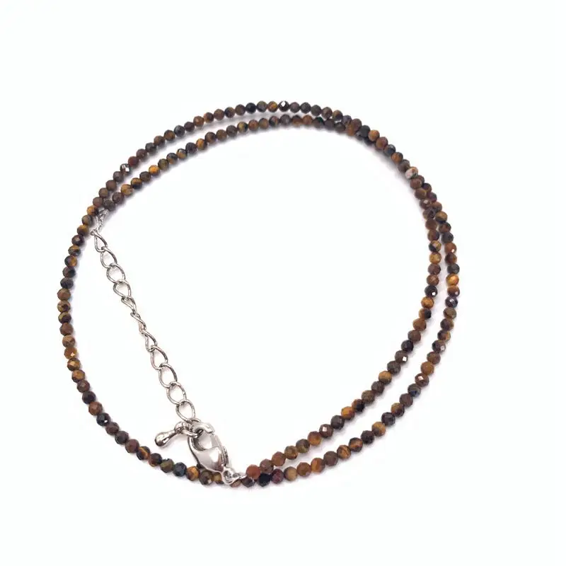 Natural Stone Lapis Lazuli Olivine Tourmaline 2mm Round Section Mini Necklaces Bracelet Are Suitable for Men and Women Gifts