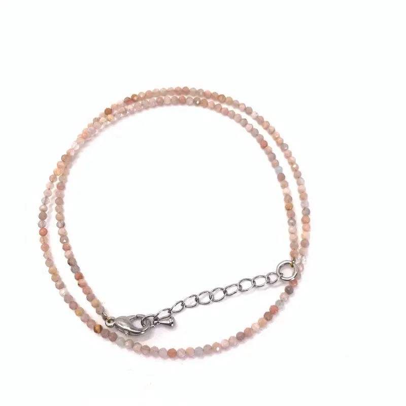 Natural Stone Lapis Lazuli Olivine Tourmaline 2mm Round Section Mini Necklaces Bracelet Are Suitable for Men and Women Gifts