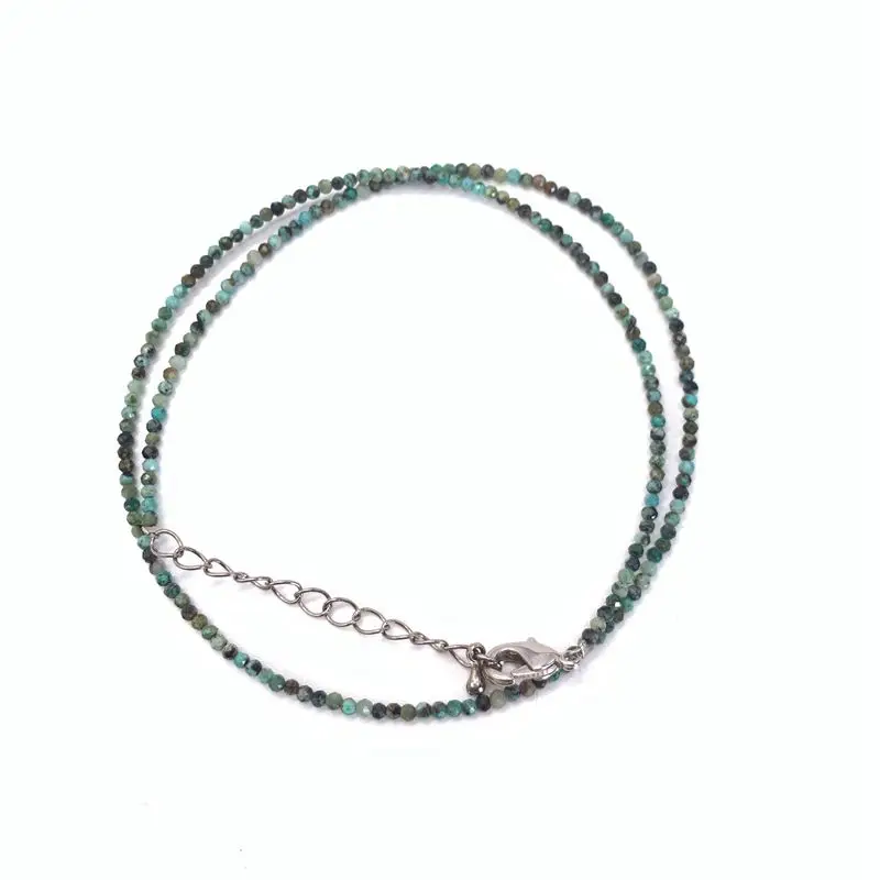Natural Stone Lapis Lazuli Olivine Tourmaline 2mm Round Section Mini Necklaces Bracelet Are Suitable for Men and Women Gifts