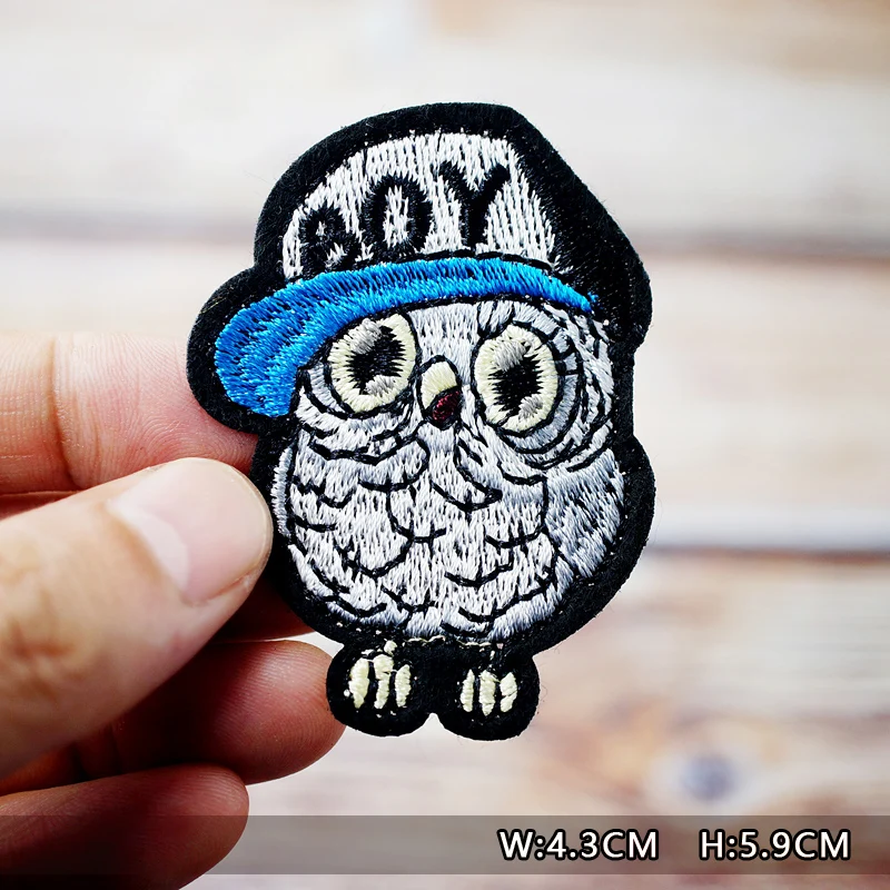 Dinosaur Eye Cat Heart Shoes Patches Embroidery For T-Shirt Iron On Appliques Clothes Jeans Stickers Badges Lightning Hand Beer