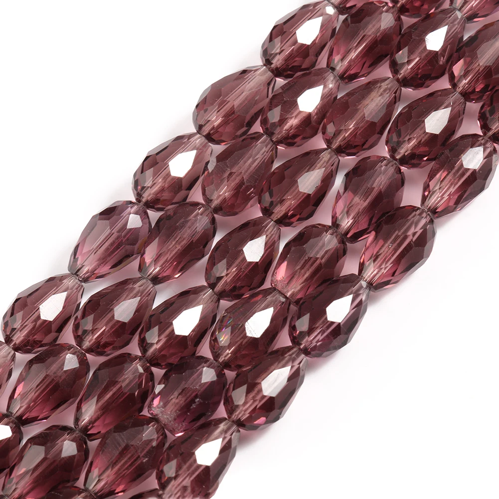 8x12mm Multicolor Faceted Water Drop Austria Crystal Glass Beads Briolette Teardrop Loose Beads for Jewelry Making Diy Bracelets