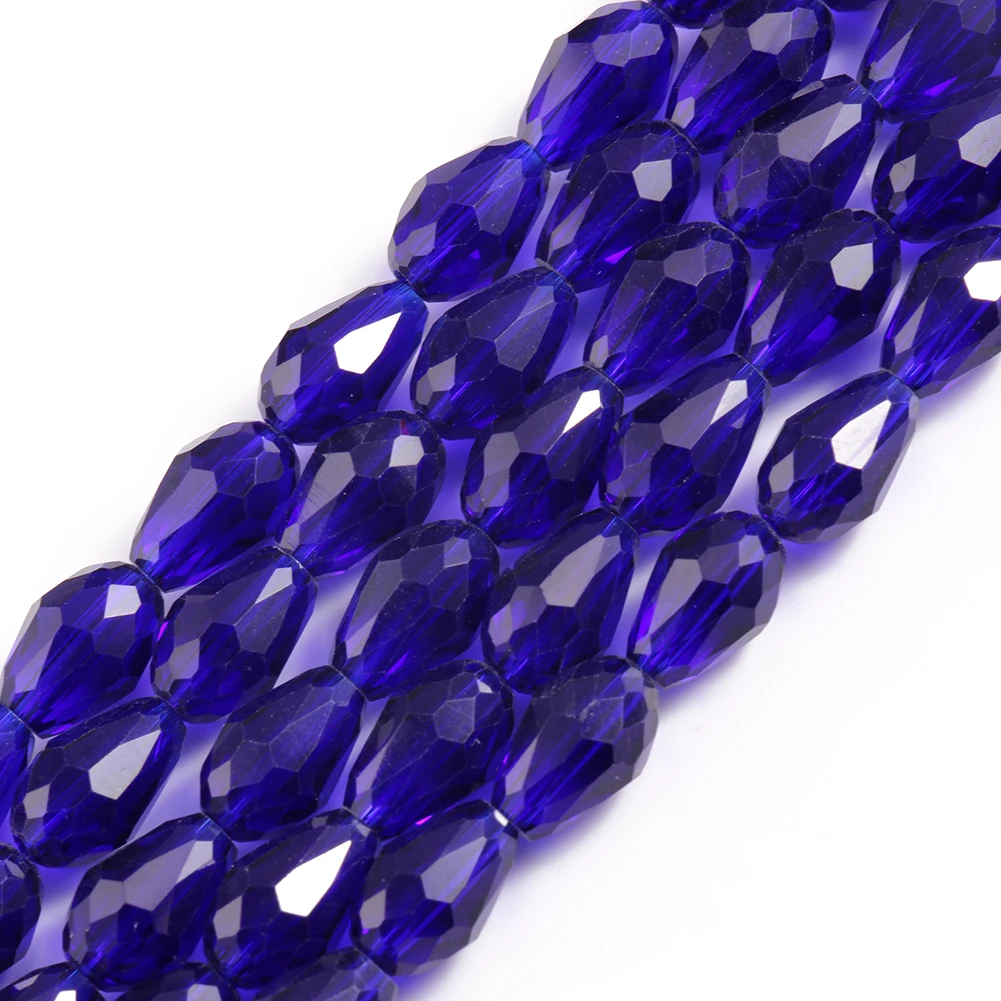 8x12mm Multicolor Faceted Water Drop Austria Crystal Glass Beads Briolette Teardrop Loose Beads for Jewelry Making Diy Bracelets
