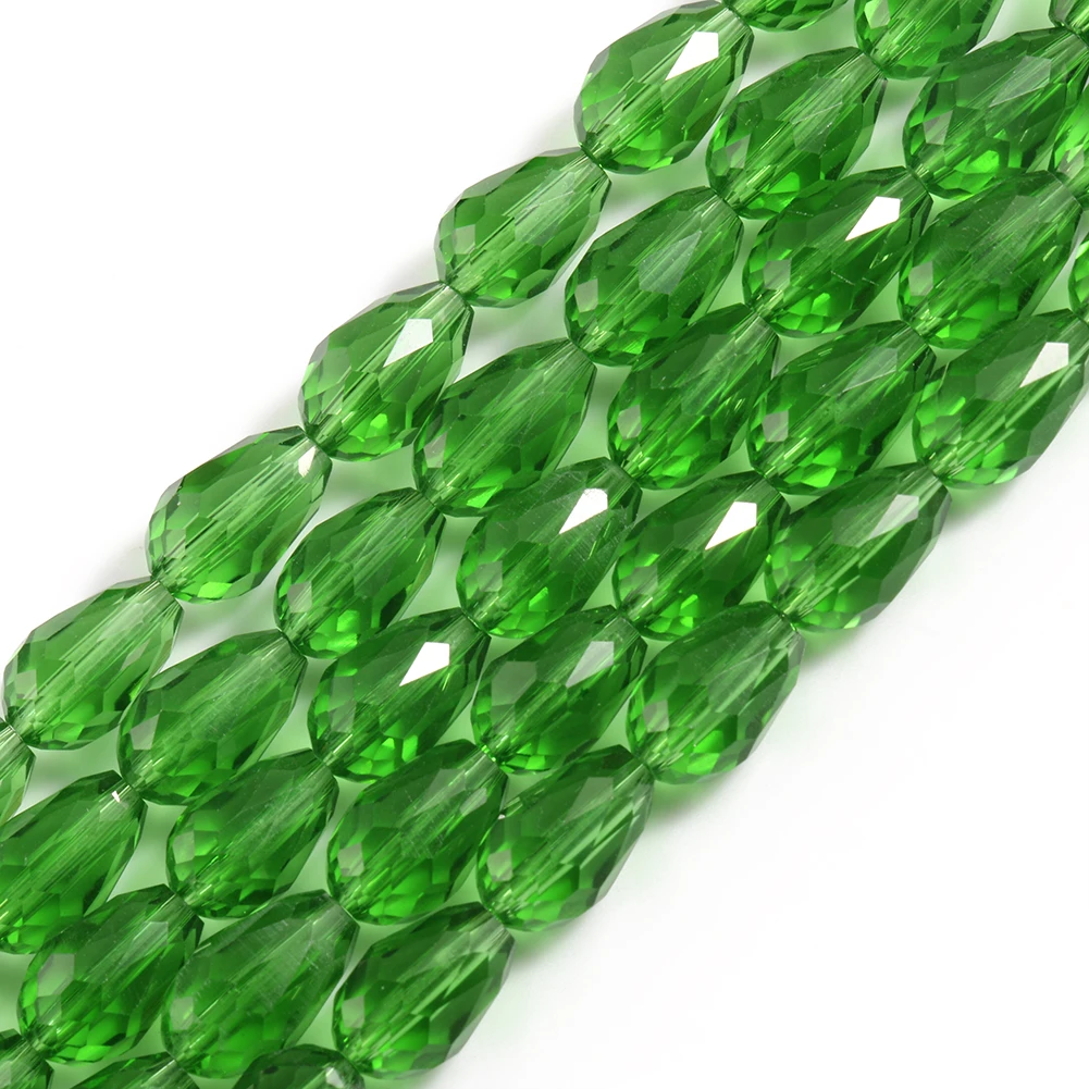 8x12mm Multicolor Faceted Water Drop Austria Crystal Glass Beads Briolette Teardrop Loose Beads for Jewelry Making Diy Bracelets