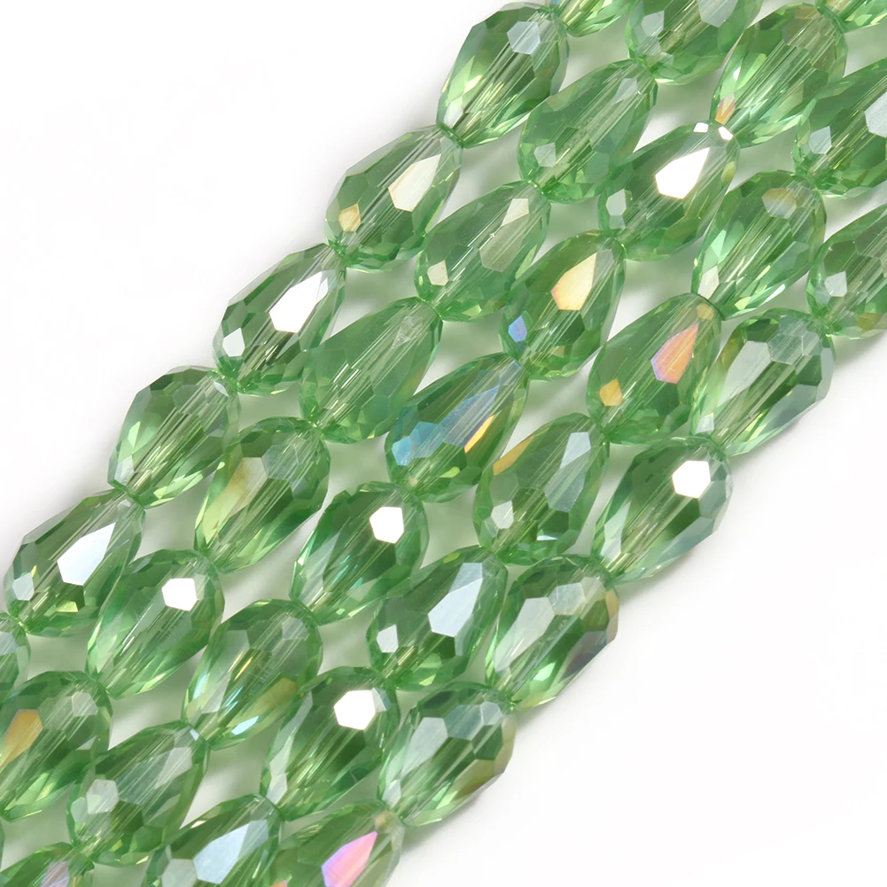 8x12mm Multicolor Faceted Water Drop Austria Crystal Glass Beads Briolette Teardrop Loose Beads for Jewelry Making Diy Bracelets