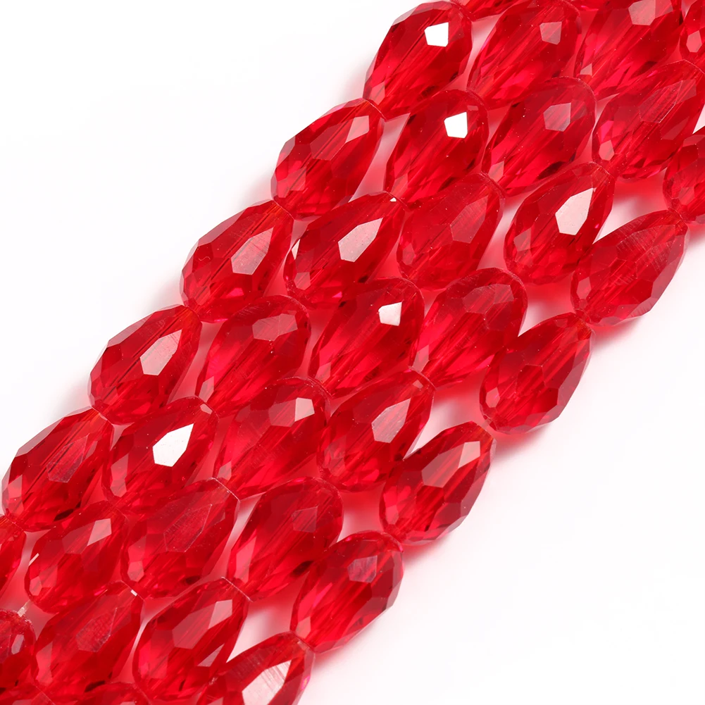 8x12mm Multicolor Faceted Water Drop Austria Crystal Glass Beads Briolette Teardrop Loose Beads for Jewelry Making Diy Bracelets