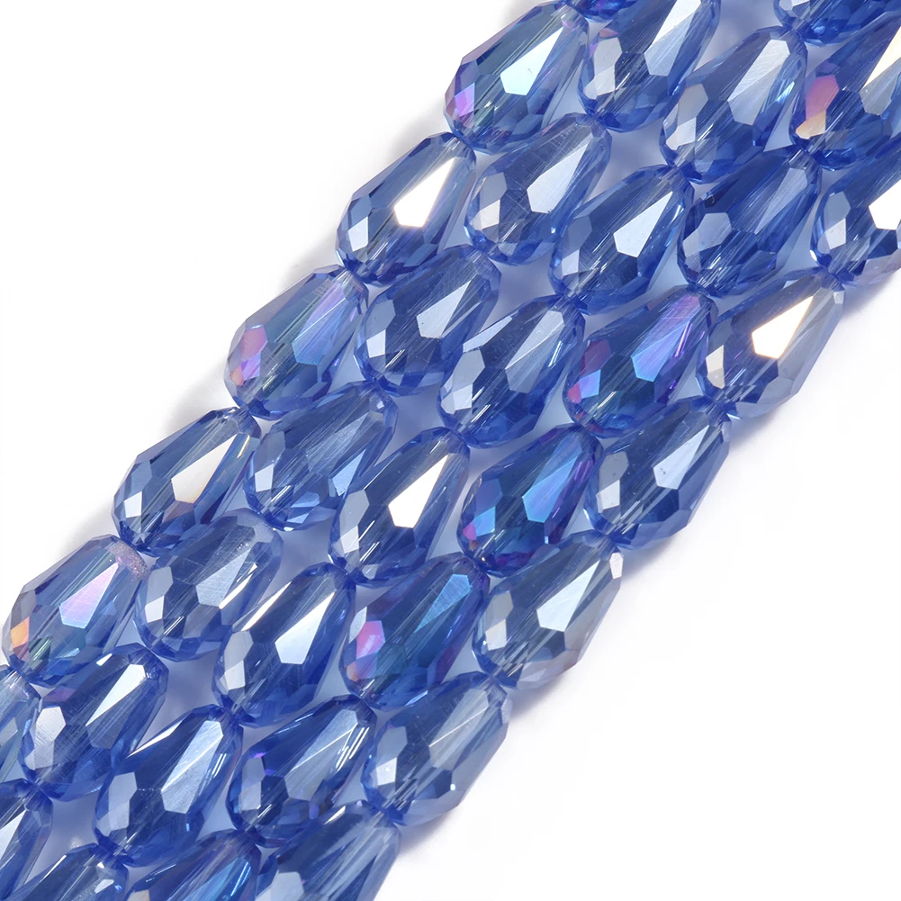 8x12mm Multicolor Faceted Water Drop Austria Crystal Glass Beads Briolette Teardrop Loose Beads for Jewelry Making Diy Bracelets