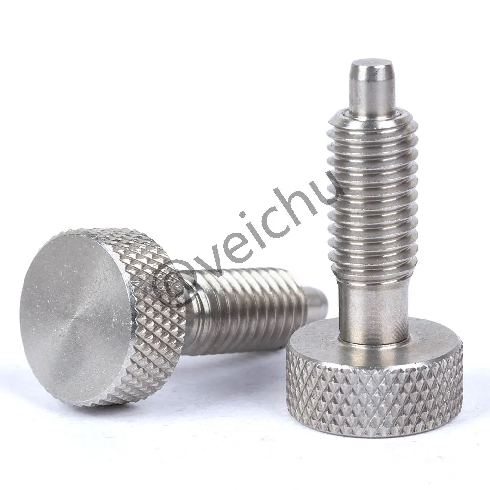 VCN230-BN M6/8/10/12/16 All Stainless Steel Spring Screw Bolts Knurled Knob Index Plungers