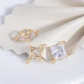 (824)10PCS 4.5x7MM 24K Champagne Gold Color Plated Brass Small Round Star Charms High Quality Diy Jewelry Accessories