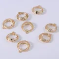 (824)10PCS 4.5x7MM 24K Champagne Gold Color Plated Brass Small Round Star Charms High Quality Diy Jewelry Accessories
