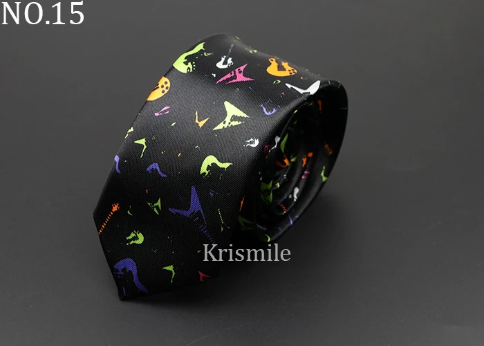 Classic Fashion Men's Music Tie Holiday Festival Printed Piano Guitar Smiling Face Polyester 5cm Width Black Wihte Necktie Gift