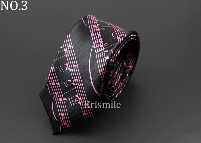 Classic Fashion Men's Music Tie Holiday Festival Printed Piano Guitar Smiling Face Polyester 5cm Width Black Wihte Necktie Gift