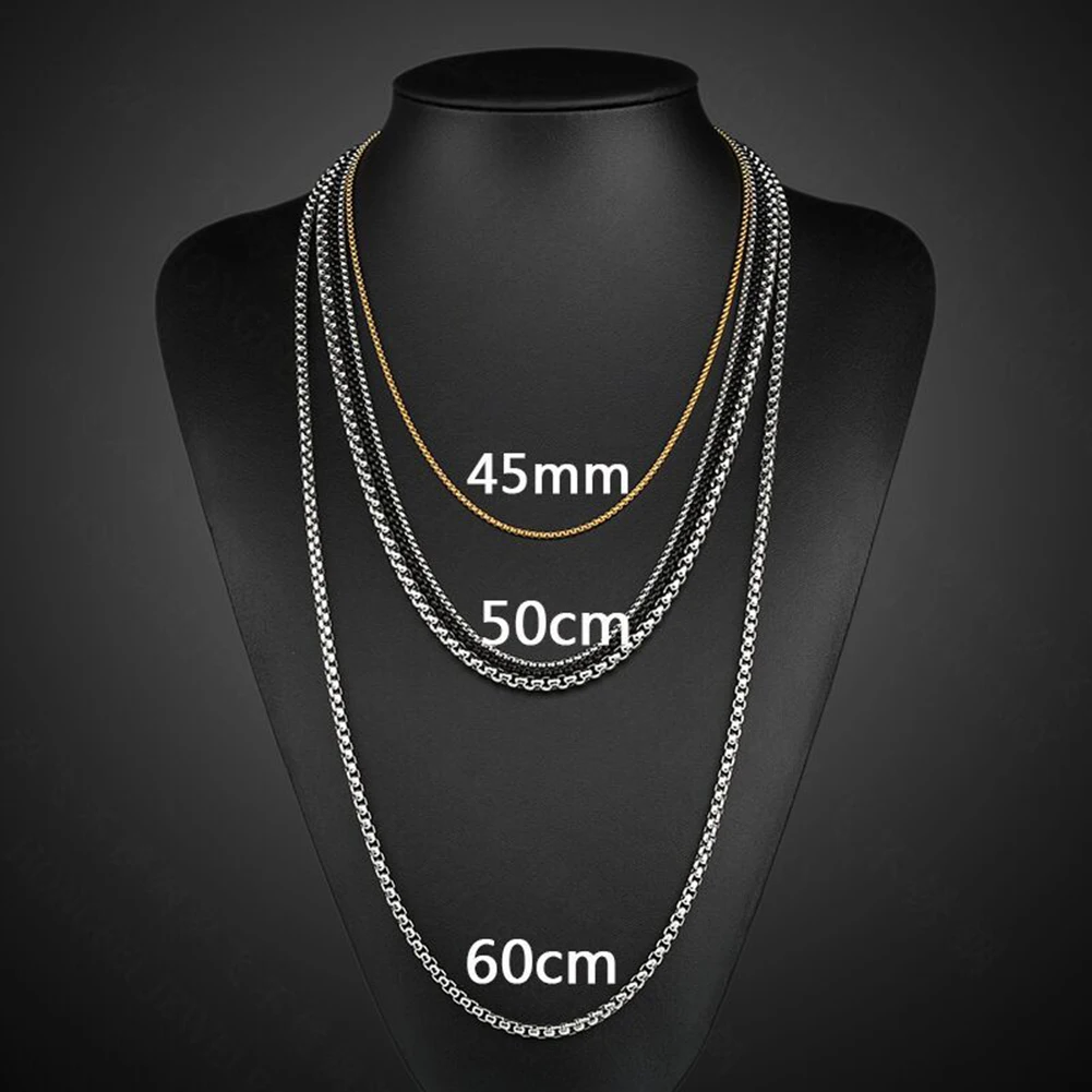 Dropship 1 Piece 2mm/2.5mm/3mm Stainless Steel Pearl Chain Necklace Figaro Chain for Pendant Men Women Jewelry Choker DIY