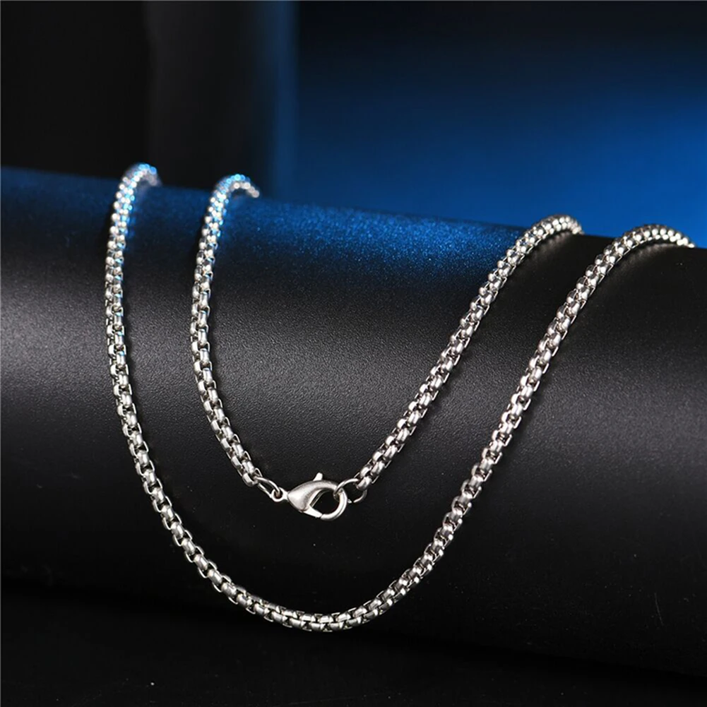 Dropship 1 Piece 2mm/2.5mm/3mm Stainless Steel Pearl Chain Necklace Figaro Chain for Pendant Men Women Jewelry Choker DIY