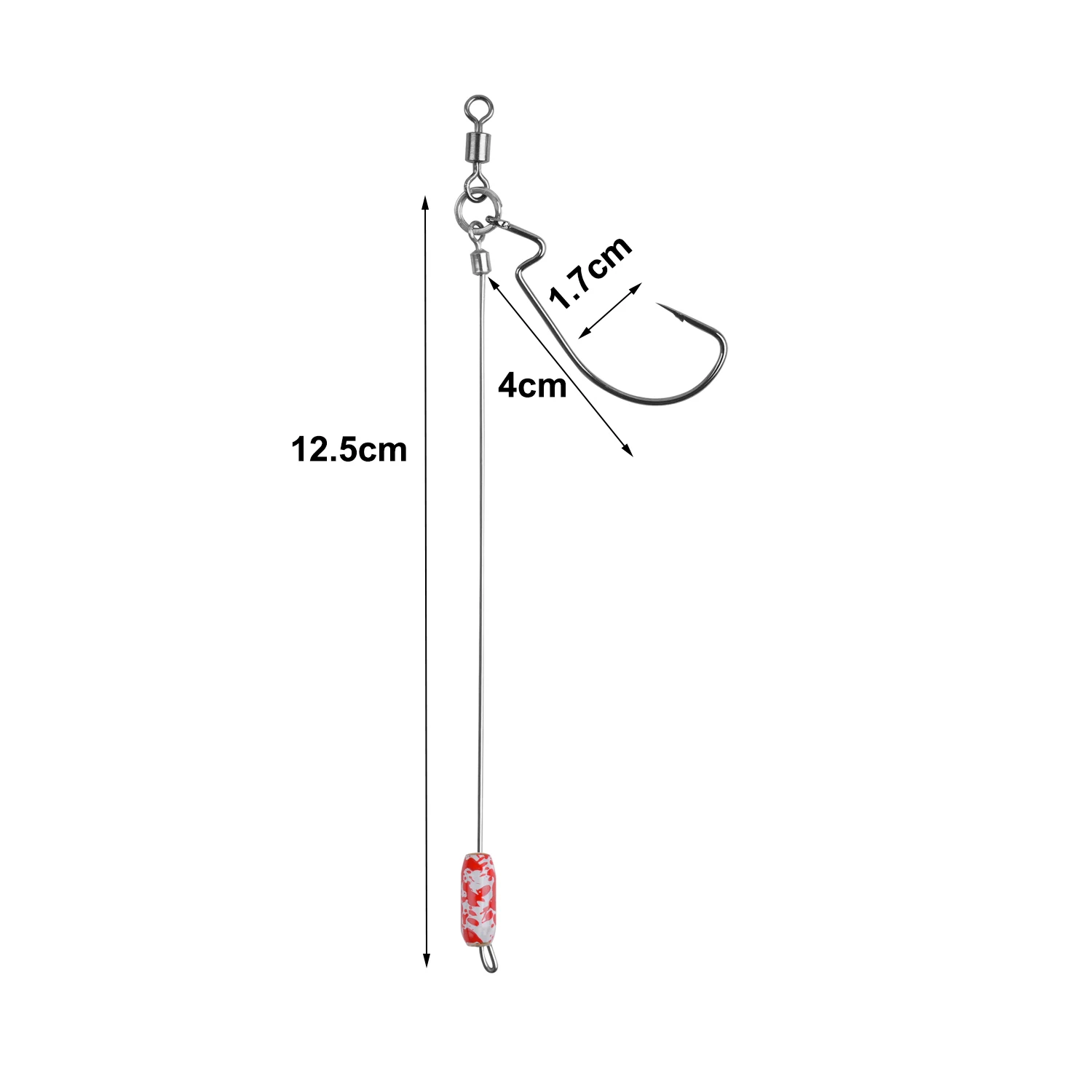 60Pcs Spinner bait Shaft with Barrel Swivels Stainless Steel Spinner Metal Wire Drop Shot Rig Making DIY Fishing Accessories