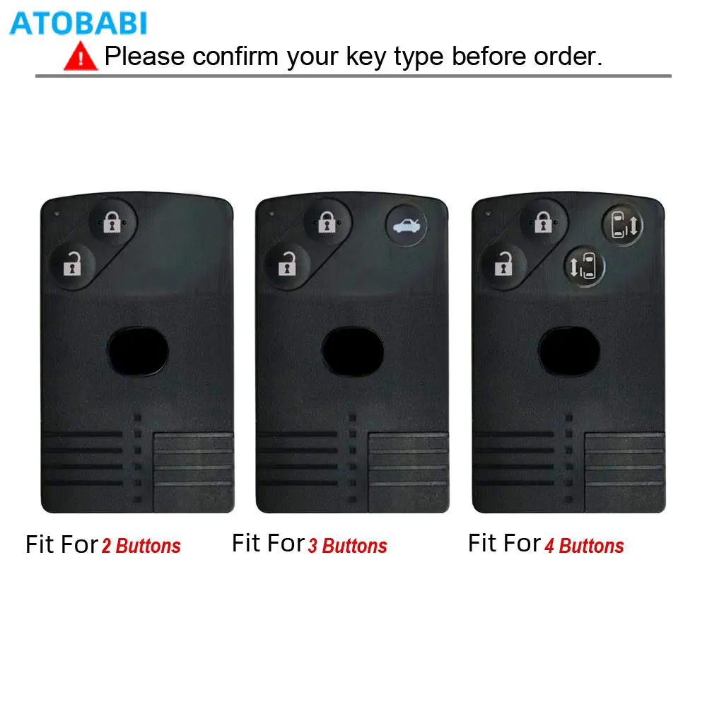 Leather Car Key Cases Smart Keyless Entry Remote Control Fobs Shell Protector Cover Skin For Mazda 5 6 CX-7 CX-9 RX-8 Miata MX-5