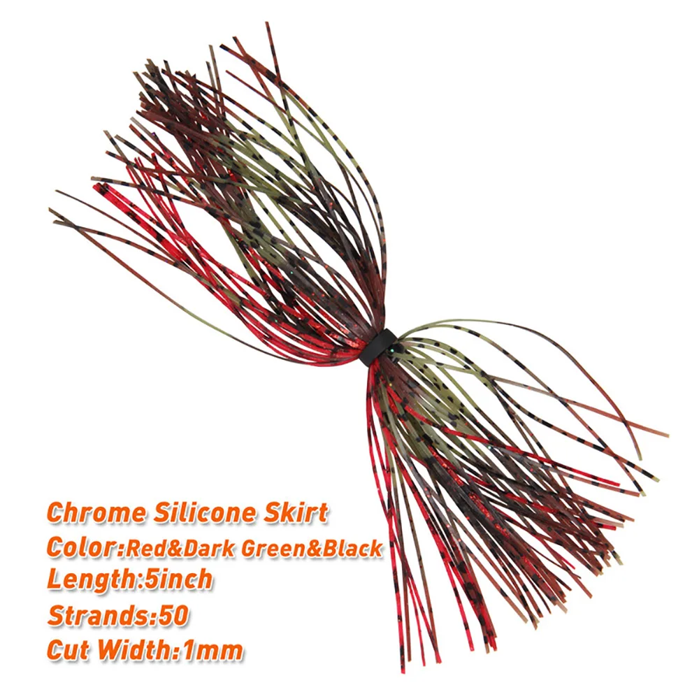24/48Pcs Silicone Jig Skirts lure for Spinnerbaits Buzzbaits DIY Rubber Artificial bait 50 Strands Lure Fishing Accessories