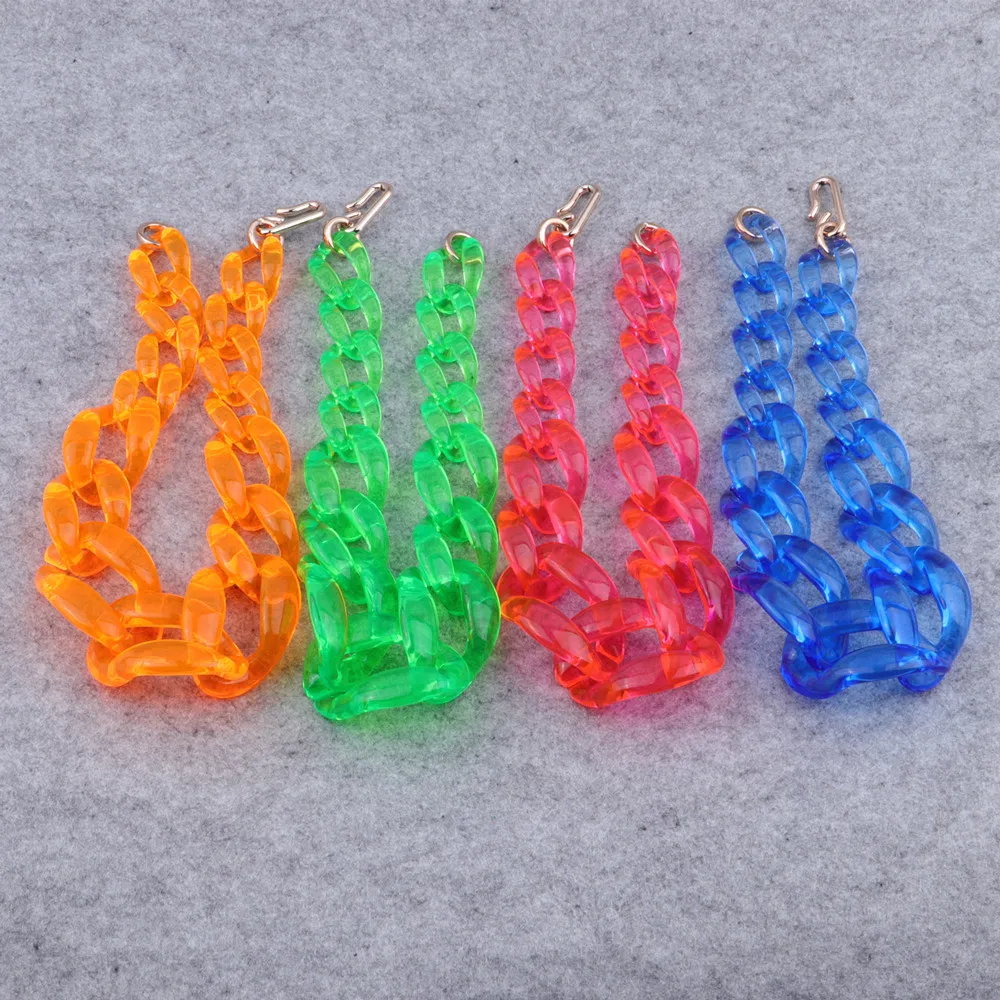 FishSheep Transparent Acrylic Chunky Choker Necklace For Women Resin Big Collar Long Pendant Necklaces 2023 Y2k Accessories
