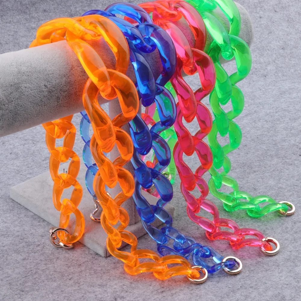 FishSheep Transparent Acrylic Chunky Choker Necklace For Women Resin Big Collar Long Pendant Necklaces 2023 Y2k Accessories