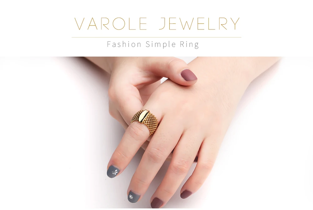 VAROLE Beads Rings For Women Gold Color Elegant Ring Friends Gifts Fashion Jewelry Anillos Mujer