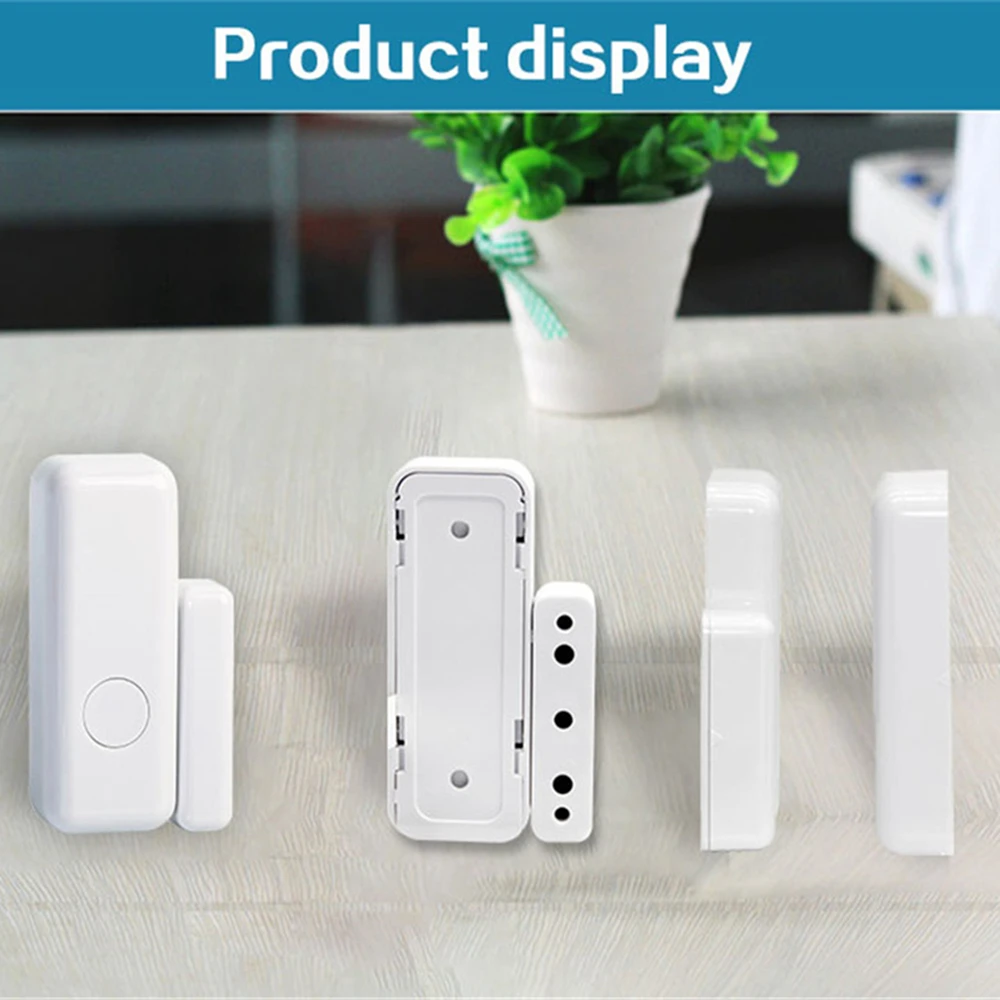 PGST Tuya 433MHz Magnetic Door Alarm Sensor Smart Home Life Window Door Sensor For House Alarm Security Protection System