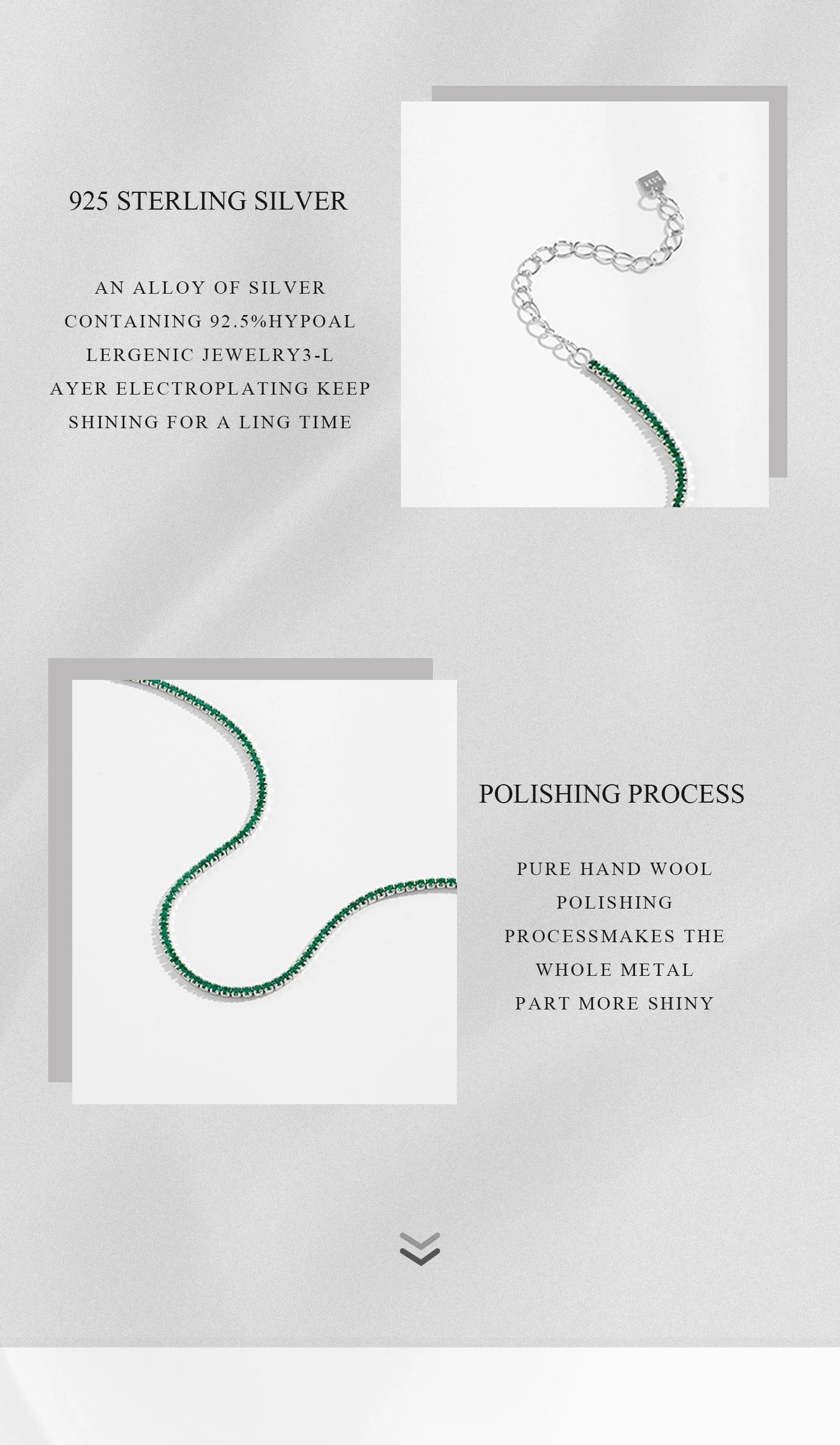 ANDYWEN 925 Sterling Silver 1.5mm Tennis Zircon Charm Long Chain Necklace Rock Punk Fashion Fine Jewelry Gift Wedding Party
