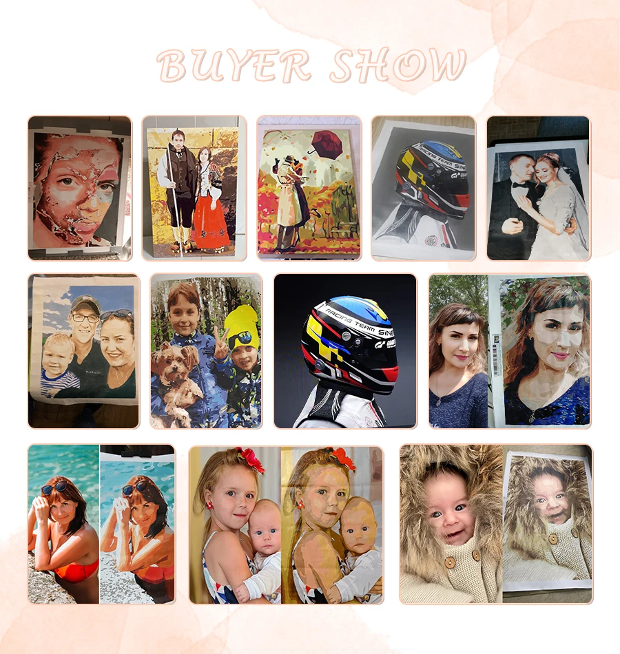 Personality Photo Customized DIY Oil Paint Paintings By Numbers Picture Drawing by Numbers Canvas Coloring by Numbers Acrylic