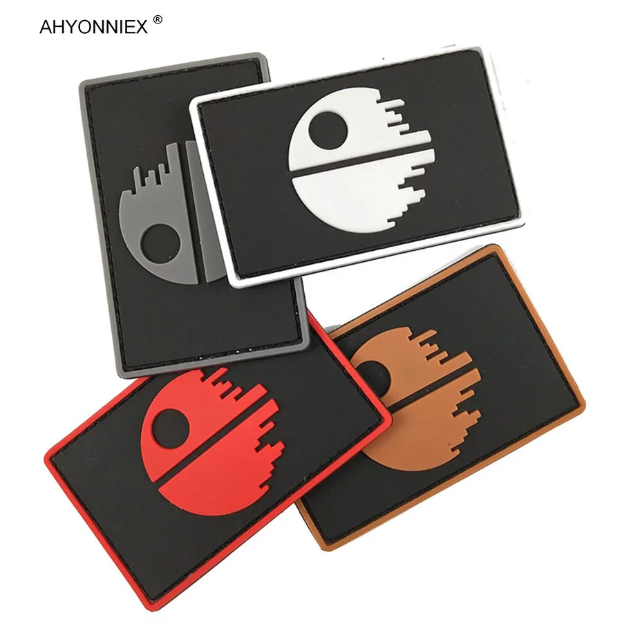 AHYONNIEX 1 PC Soft PVC Material Bird Armband Patch Hook And Loop 3D Badge Military Tactical Flag Stickers DIY
