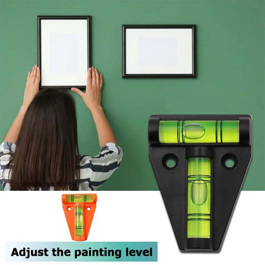 1Pcs Mini T Type Spirit Level Measurement Instrument Triangular Level T-type Spirit Bubble Shell Plastic Measuring Tools