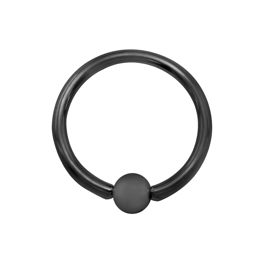 ZS 1 Piece Black Color 316L Stainless Steel Nose Ring For Women Men 8MM Punk Moon Spike Ear Helix Septum Tragus Piercing Jewelry