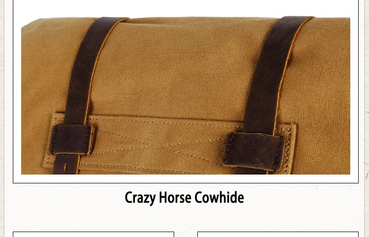 2025 Fashion Vintage Leather Canvas Women's Men's Messenger Bag Cotton Canvas Crossbody Bag Men Shoulder Bag Sling Casual Bag