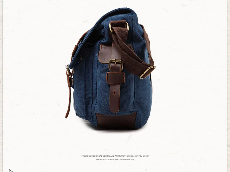 2025 Fashion Vintage Leather Canvas Women's Men's Messenger Bag Cotton Canvas Crossbody Bag Men Shoulder Bag Sling Casual Bag