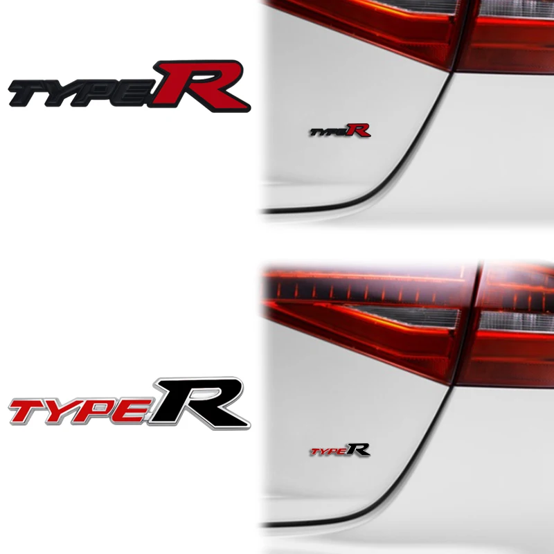 Car Accessories Metal Type S Emblem Rear Trunk Body Typer Badge Sticker For Honda Acura Accord Civic Spirior Odyssey Mugen