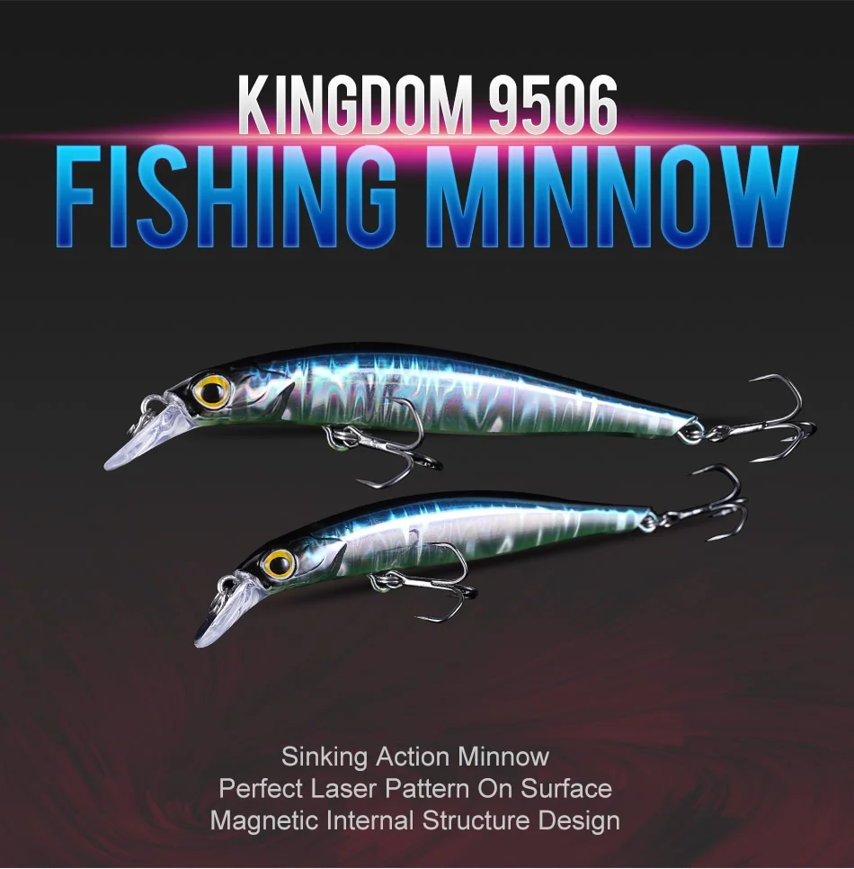Kingdom KINGART Fishing Lures Artificial 6g 9g 14g 18.5g 60mm 80mm 105mm Sinking MinnowHard Baits Crankbait Fishing Tackle