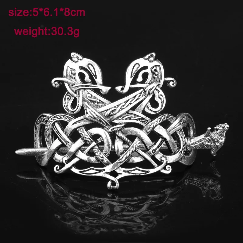 27 Style Viking Hairpin Celtics Knots Crown Vintage Metal Hair Stick Runes Dragons Slide Hair Clip Women Hair Jewelry Accessorie