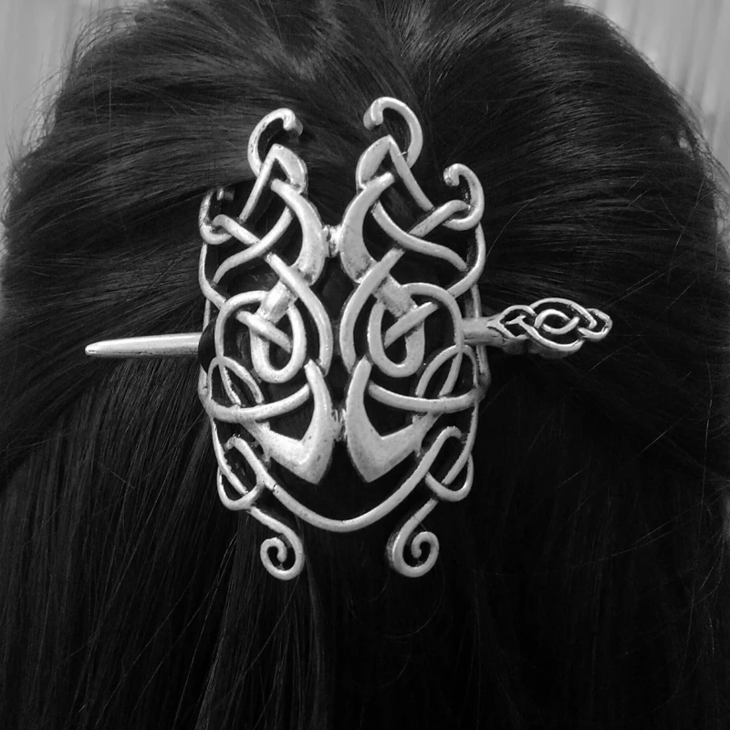27 Style Viking Hairpin Celtics Knots Crown Vintage Metal Hair Stick Runes Dragons Slide Hair Clip Women Hair Jewelry Accessorie