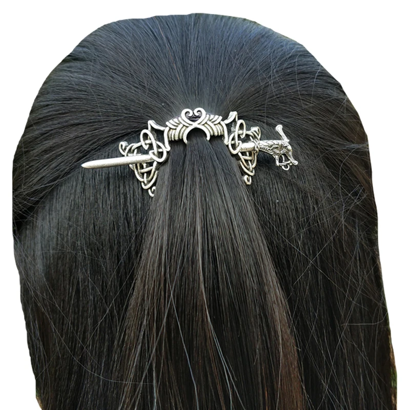 27 Style Viking Hairpin Celtics Knots Crown Vintage Metal Hair Stick Runes Dragons Slide Hair Clip Women Hair Jewelry Accessorie
