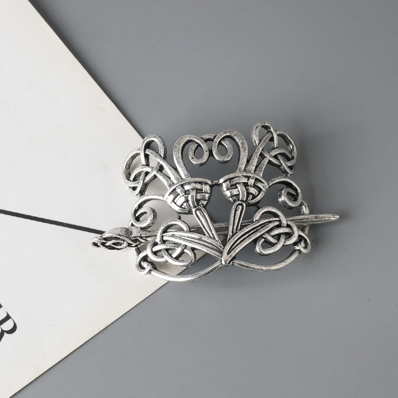 27 Style Viking Hairpin Celtics Knots Crown Vintage Metal Hair Stick Runes Dragons Slide Hair Clip Women Hair Jewelry Accessorie