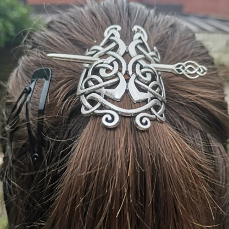 27 Style Viking Hairpin Celtics Knots Crown Vintage Metal Hair Stick Runes Dragons Slide Hair Clip Women Hair Jewelry Accessorie