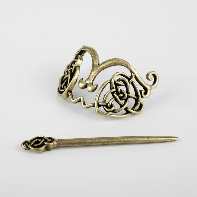 27 Style Viking Hairpin Celtics Knots Crown Vintage Metal Hair Stick Runes Dragons Slide Hair Clip Women Hair Jewelry Accessorie