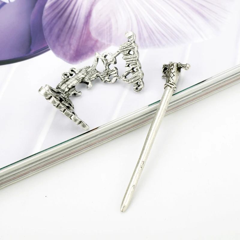 27 Style Viking Hairpin Celtics Knots Crown Vintage Metal Hair Stick Runes Dragons Slide Hair Clip Women Hair Jewelry Accessorie