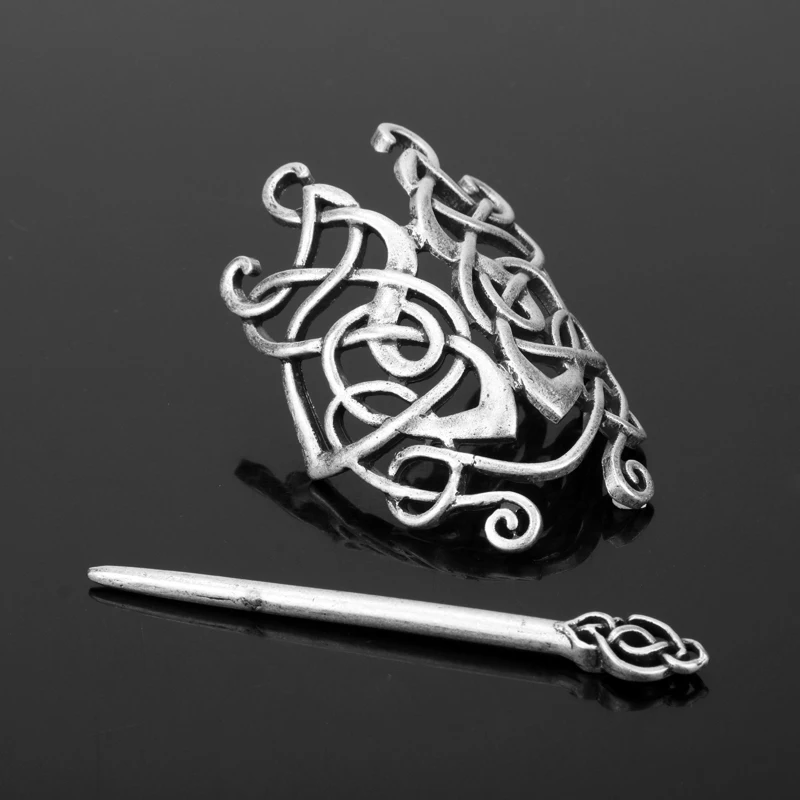 27 Style Viking Hairpin Celtics Knots Crown Vintage Metal Hair Stick Runes Dragons Slide Hair Clip Women Hair Jewelry Accessorie