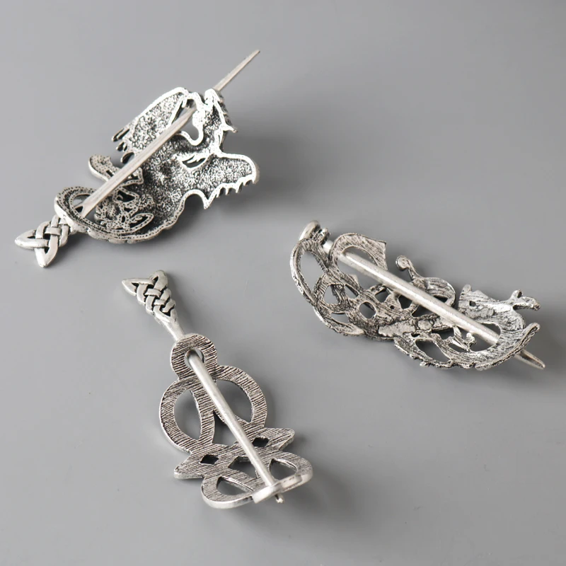 27 Style Viking Hairpin Celtics Knots Crown Vintage Metal Hair Stick Runes Dragons Slide Hair Clip Women Hair Jewelry Accessorie